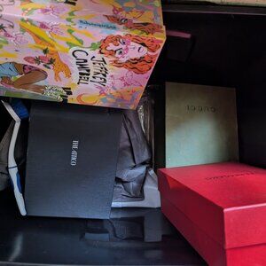 Lot of 8 designer boxes + Hermes paper shopping bag